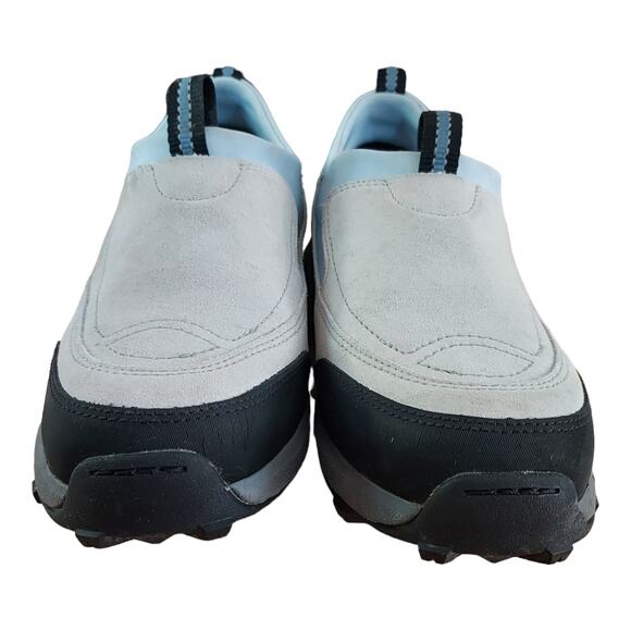 L.L. Bean Chunky Insulated Slip On Hiking Trail Light Blue Gray Suede Shoes 8.5 - Picture 3 of 8